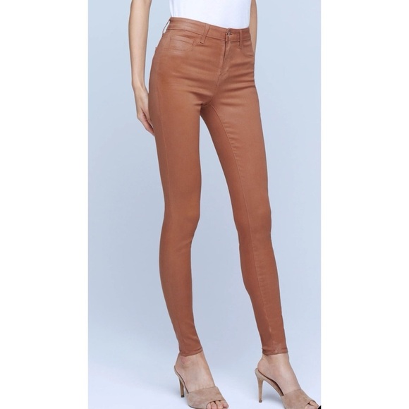 L’AGENCE NWT Marguerite Skinny Jeans in Java Coated Size 26 - Picture 11 of 11